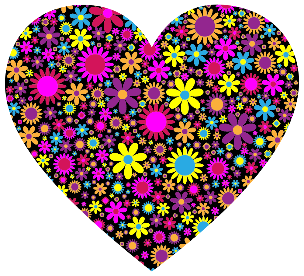 OnlineLabels Clip Art Floral Heart 2